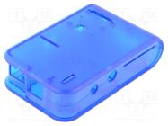 Enclosure: for computer; Raspberry Pi; ABS; blue; X: 65.5mm; Z: 30mm HAMMOND