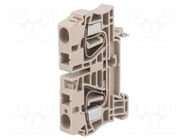 Splice terminal: rail; 41A; spring clamp; beige; wemid; 6mm2; W: 8mm WEIDMÜLLER