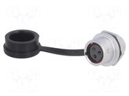 Connector: circular; socket; female; PIN: 3; IP67; SF12; 13A; 250V WEIPU