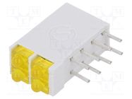 LED; in housing; 1.8mm; No.of diodes: 4; yellow; 10mA; 38°; 2.1V SIGNAL-CONSTRUCT