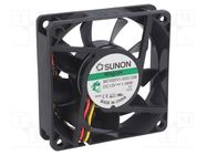 Fan: DC; axial; 12VDC; 70x70x20mm; 49m3/h; 33dBA; Vapo; Out: F type SUNON