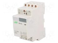 Contactor: 4-pole installation; 25A; 230VAC; NC x2 + NO x2; IP20 F&F