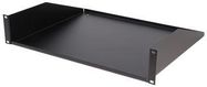 RACK SHELF, 2U, STEEL, BLACK