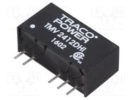 Converter: DC/DC; 1W; Uin: 21.6÷26.4V; Uout: 12VDC; Uout2: -12VDC TRACO POWER