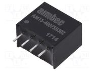 Converter: DC/DC; 1W; Uin: 43.2÷52.8V; Uout: 7.2VDC; Iout: 139mA AIMTEC