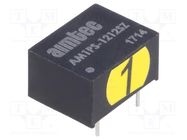 Converter: DC/DC; 1W; Uin: 10.8÷13.2V; Uout: 12VDC; Iout: 83mA; DIP8 AIMTEC