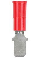 TERMINAL, MALE DISCONNECT, 0.25", CRIMP, RED