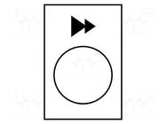 Label; white; Button marking: arrows; control cassette; 30x40mm SCHNEIDER ELECTRIC