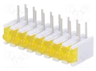 LED; in housing; No.of diodes: 8; yellow; 20mA; 38°; 2.1V; 25mcd 