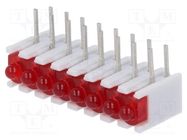 LED; in housing; No.of diodes: 8; red; 20mA; Lens: red,diffused; 38° SIGNAL-CONSTRUCT