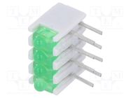 LED; in housing; No.of diodes: 4; green; 20mA; Lens: diffused,green SIGNAL-CONSTRUCT