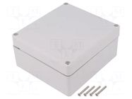 Enclosure: multipurpose; X: 115mm; Y: 125mm; Z: 58mm; ABS; grey; IP67 KRADEX