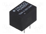 Converter: DC/DC; 5W; Uin: 4.5÷13.2V; Uout: 12VDC; Iout: 420mA; DIP TRACO POWER