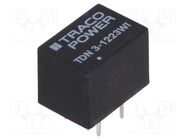 Converter: DC/DC; 3W; Uin: 4.5÷18V; Uout: 15VDC; Uout2: -15VDC; DIP TRACO POWER