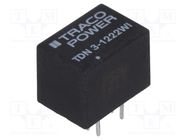 Converter: DC/DC; 3W; Uin: 4.5÷18V; Uout: 12VDC; Uout2: -12VDC; DIP TRACO POWER