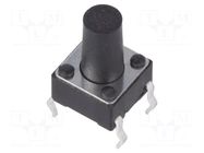 Microswitch TACT; SPST-NO; Pos: 2; 0.05A/12VDC; THT; none; 1N; 6x6mm NINIGI