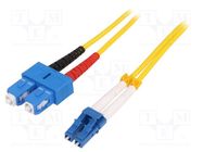 Fiber patch cord; OS2; LC/UPC,SC/UPC; 1m; Optical fiber: 9/125um LOGILINK