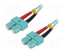 Fiber patch cord; OM3; SC/UPC,both sides; 3m; LSZH; turquoise LOGILINK