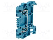 Splice terminal: rail; 1.5mm2; ways: 1; terminals: 2; blue; wemid WEIDMÜLLER