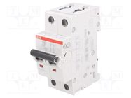 Circuit breaker; 230/400VAC; Inom: 32A; Poles: 2; Charact: C; 6kA ABB