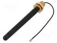 Antenna; GSM; 2dBi; linear; screw type; 50Ω; -40÷85°C; Len: 100mm SR PASSIVES