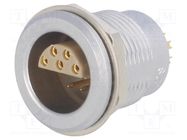 Connector: circular; 2S; socket; female; PIN: 10; soldering; 7A; IP50 LEMO