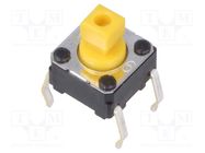 Microswitch TACT; SPST-NO; Pos: 2; 0.05A/24VDC; THT; none; 1.47N OMRON Electronic Components