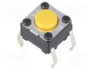 Microswitch TACT; SPST-NO; Pos: 2; 0.05A/24VDC; THT; none; 1.47N OMRON Electronic Components