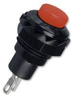 SWITCH, PUSHBUTTON, SPST, 3A, 125VAC, RED