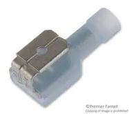 FEMALE PIGGYBACK, 6.35MM, 16-14AWG, BLU