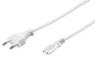 Connection Cable with Europlug, 1.5 m, white, 1.5 m - Europlug (Type C CEE 7/16) > C7 socket