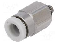 Push-in fitting; threaded,straight; -1÷10bar; brass; Thread: M3 SMC