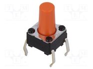 Microswitch TACT; SPST-NO; Pos: 2; 0.05A/24VDC; THT; none; 2.55N OMRON Electronic Components