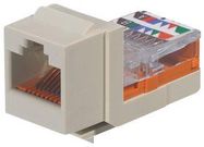 CAT5E RJ45 MODULAR JACK, 8 POSITION, 1 PORT