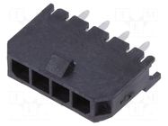 Connector: wire-board; socket; male; PIN: 4; Micro-Fit 3.0; THT; 3mm MOLEX