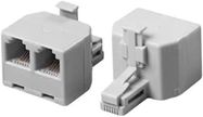 MODULAR SPLITTER, 2 x 6P4C JACK - 6P4C PLUG