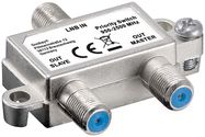 SAT Priority Splitter, silver - distributes 1 LNB to 2 SAT receivers