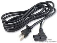 POWER CORD NEMA5-15P/IEC, 9.8FT, 13A BLACK