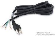 POWER CORD, NEMA5-15P, 12FT, 10A, BLACK