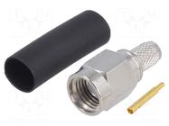 Connector: SMA; plug; male; straight; 50Ω; RG58; soldering,crimped MOLEX