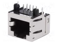 Connector: RJ45; socket; PIN: 8; Cat: 3; shielded,low profile; 8p8c MOLEX