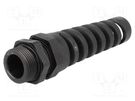 Cable gland; with strain relief; PG16; IP68; polyamide; black HUMMEL