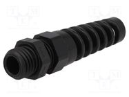 Cable gland; with strain relief; M12; 1.5; IP68; polyamide; black 