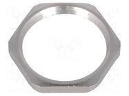 Nut; with earthing; PG13,5; brass; Thk: 3mm; Spanner: 23mm; GM-EMV HUMMEL