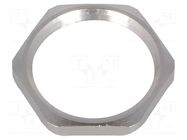 Nut; with earthing; PG13,5; brass; Thk: 3mm; Spanner: 23mm; GM-EMV HUMMEL