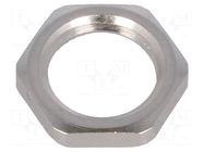 Nut; with earthing; M12; brass; Thk: 2.8mm; Spanner: 15mm; Pitch: 1.5 HUMMEL