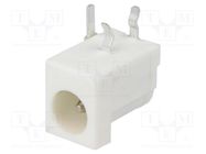 Connector: DC supply; socket; male; 5.5/2.1÷2.5mm; THT; white; 5A CLIFF