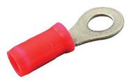 TERMINAL, RING TONGUE, #8, CRIMP, RED