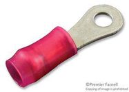 TERMINAL, RING TONGUE, #4, CRIMP, RED