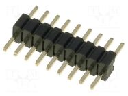Connector: pin strips; pin header; male; PIN: 9; straight; THT; 1x9 CONNFLY